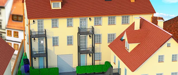 Denkmal-Mehrfamilienhaus im Stadtzentrum Denkmal-Mehrfamilienhaus im Stadtzentrum