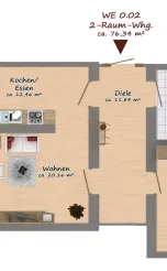 Ehemalige Kammerbühne, Cottbus - Wohnung 2