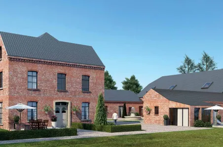 Illustration: Gutshof am Niederrhein, Wesel (Landkr.)