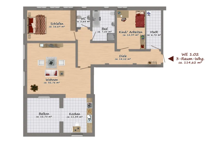 Ehemalige Kammerbühne - WE Wohnung 5
