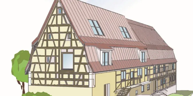 Historisches Fachwerkhaus bei Stuttgart