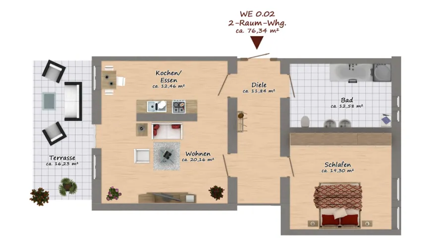 Ehemalige Kammerbühne - WE Wohnung 2