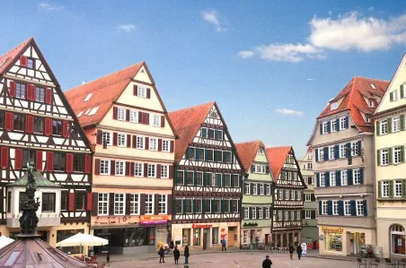 Illustration: Fachwerkhaus in der Altstadt, Tübingen